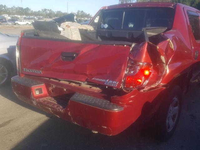 2HJYK16236H552880 - 2006 HONDA RIDGELINE BURGUNDY photo 9