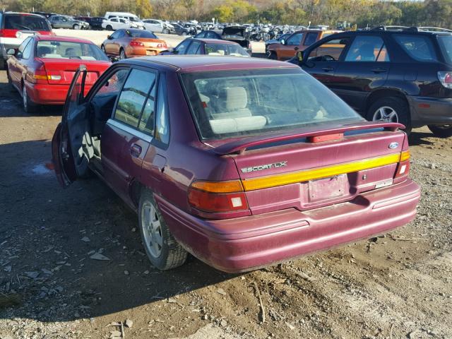 1FASP14J5SW290481 - 1995 FORD ESCORT LX PURPLE photo 3