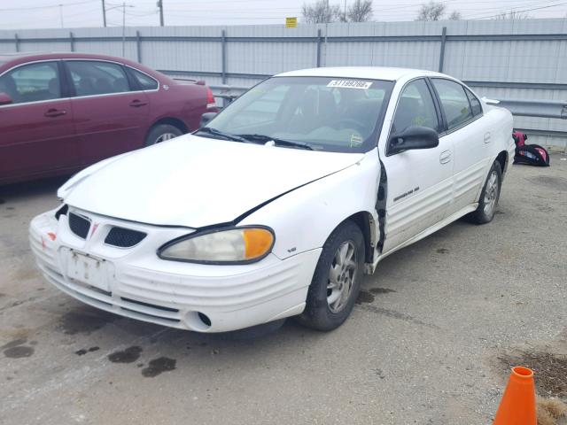 1G2NF52EX1C221460 - 2001 PONTIAC GRAND AM S WHITE photo 2