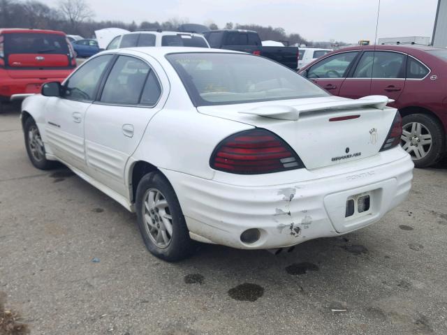 1G2NF52EX1C221460 - 2001 PONTIAC GRAND AM S WHITE photo 3