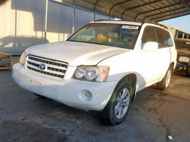 JTEGF21A010023162 - 2001 TOYOTA HIGHLANDER WHITE photo 2