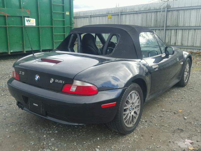 WBACN33431LK45290 - 2001 BMW Z3 2.5 BLACK photo 4