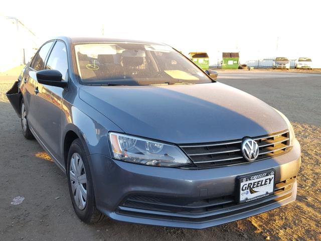 3VW2K7AJ4FM324039 - 2015 VOLKSWAGEN JETTA BASE GRAY photo 1