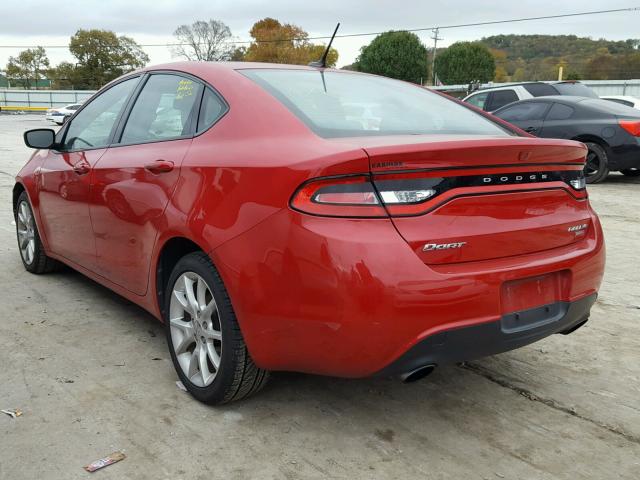 1C3CDFBH1DD641118 - 2013 DODGE DART SXT RED photo 3