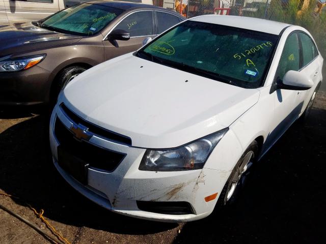 1G1P75SZ8E7100227 - 2014 CHEVROLET CRUZE WHITE photo 2