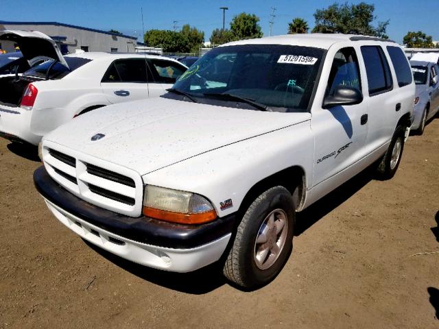 1B4HR28Y2YF187357 - 2000 DODGE DURANGO WHITE photo 2