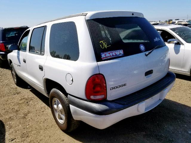 1B4HR28Y2YF187357 - 2000 DODGE DURANGO WHITE photo 3