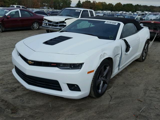 2G1FK3DJ8E9194453 - 2014 CHEVROLET CAMARO 2SS WHITE photo 2