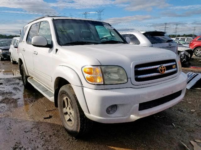 5TDBT48A52S081484 - 2002 TOYOTA SEQUOIA LI WHITE photo 1