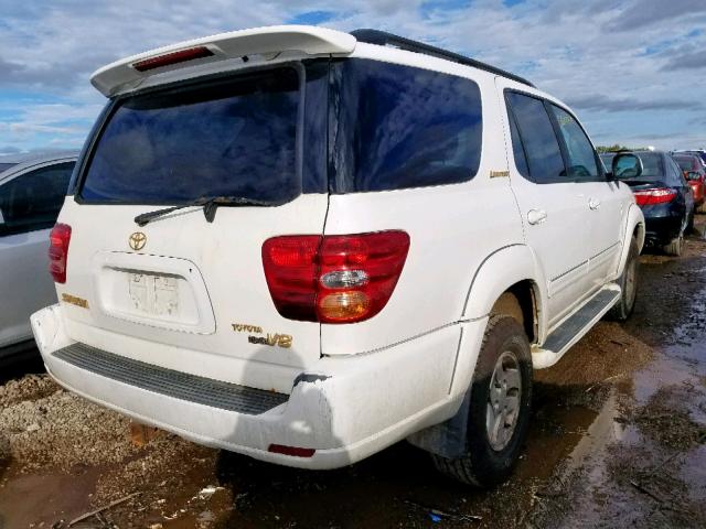 5TDBT48A52S081484 - 2002 TOYOTA SEQUOIA LI WHITE photo 4