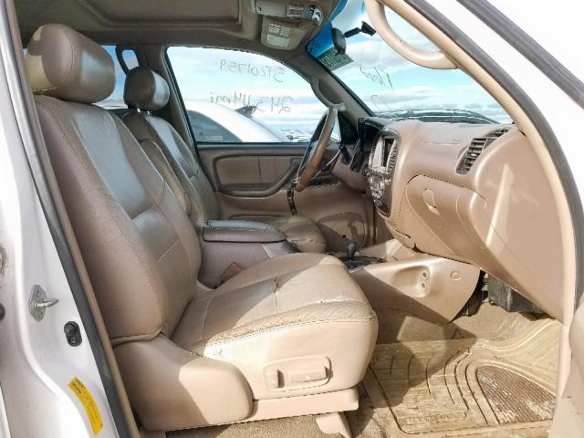 5TDBT48A52S081484 - 2002 TOYOTA SEQUOIA LI WHITE photo 5