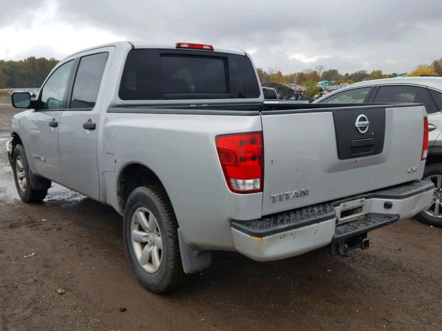 1N6AA0EJ5CN310992 - 2012 NISSAN TITAN S SILVER photo 3