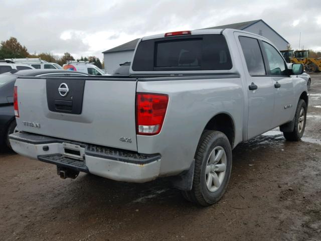 1N6AA0EJ5CN310992 - 2012 NISSAN TITAN S SILVER photo 4