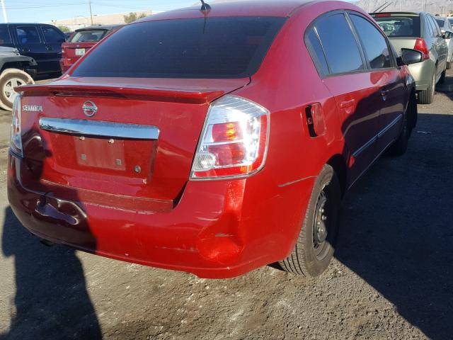 3N1AB6AP5BL687840 - 2011 NISSAN SENTRA 2.0 MAROON photo 4