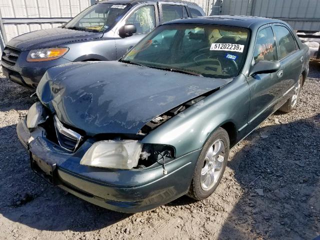 1YVGF22D9Y5170651 - 2000 MAZDA 626 ES GREEN photo 2