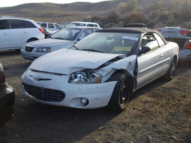 1C3EL65U71N651131 - 2001 CHRYSLER SEBRING LI WHITE photo 2