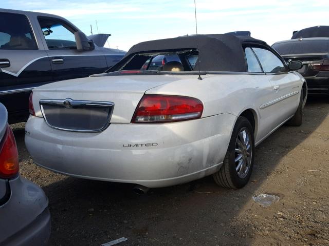 1C3EL65U71N651131 - 2001 CHRYSLER SEBRING LI WHITE photo 4