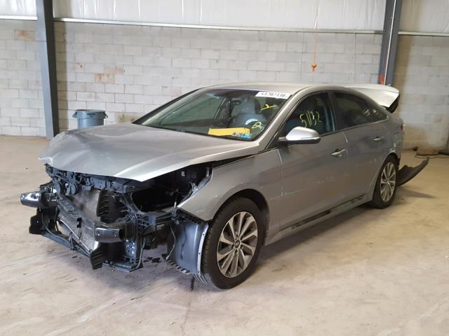 5NPE34AF3FH052161 - 2015 HYUNDAI SONATA SPO GRAY photo 2