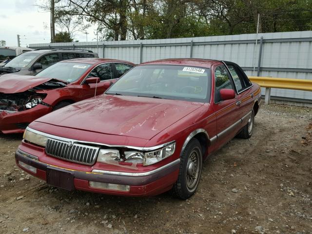 2MELM75W4RX630978 - 1994 MERCURY GRAND MARQ MAROON photo 2