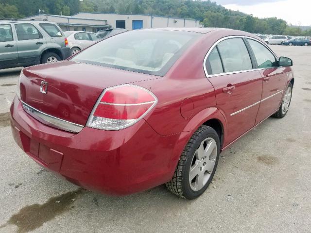 1G8ZS57N37F144143 - 2007 SATURN AURA XE RED photo 4