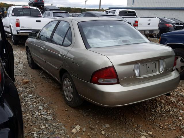 3N1CB51A42L554646 - 2002 NISSAN SENTRA GXE TAN photo 3