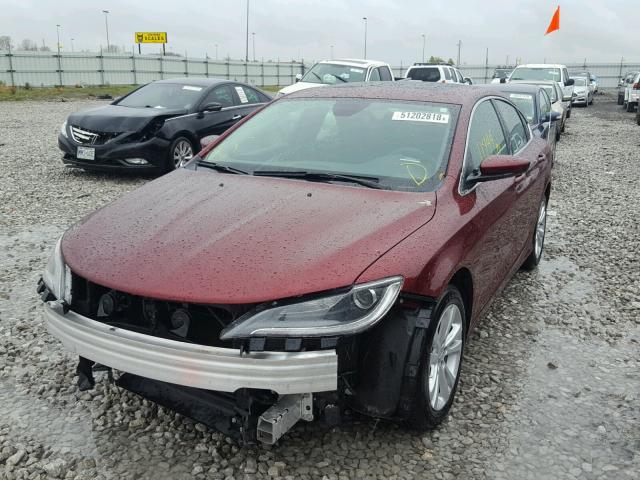 1C3CCCAB4FN533572 - 2015 CHRYSLER 200 LIMITE MAROON photo 2