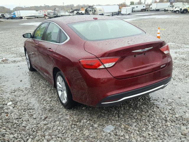 1C3CCCAB4FN533572 - 2015 CHRYSLER 200 LIMITE MAROON photo 3