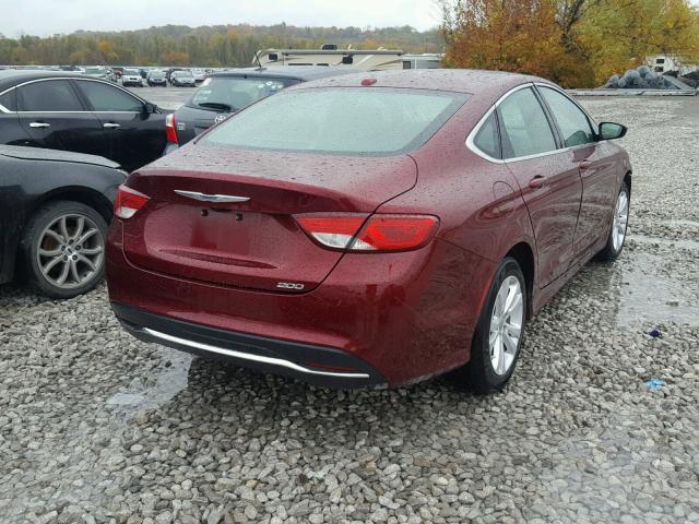 1C3CCCAB4FN533572 - 2015 CHRYSLER 200 LIMITE MAROON photo 4