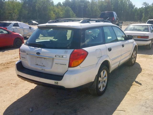 4S4BP61C377338554 - 2007 SUBARU LEGACY OUT WHITE photo 4