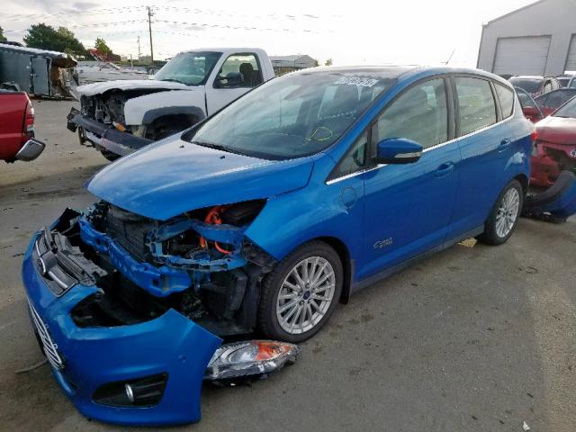 1FADP5CU9DL532401 - 2013 FORD C-MAX PREM BLUE photo 2