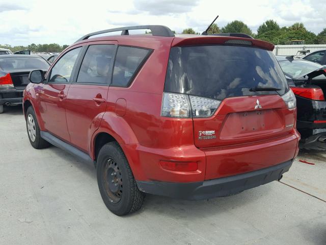 JA4AS2AWXCU004416 - 2012 MITSUBISHI OUTLANDER RED photo 3