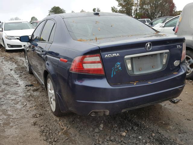 19UUA66207A042541 - 2007 ACURA TL BLUE photo 3