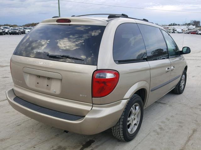 1D4GP45R44B534091 - 2004 DODGE CARAVAN SX TAN photo 4