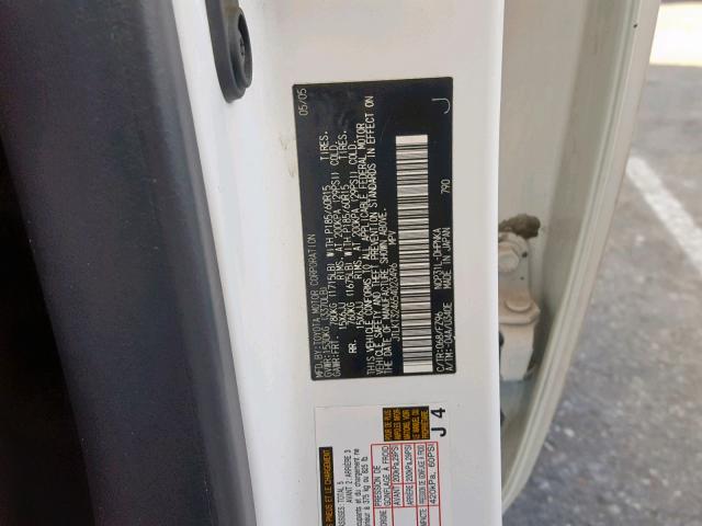 JTLKT324654023496 - 2005 TOYOTA SCION XB თეთრი ფოტო 10