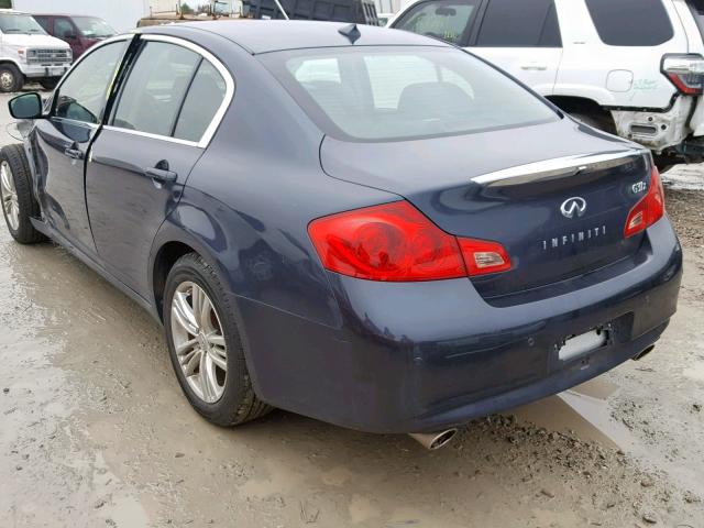 JN1CV6AR6BM353386 - 2011 INFINITI G37 BLUE photo 3