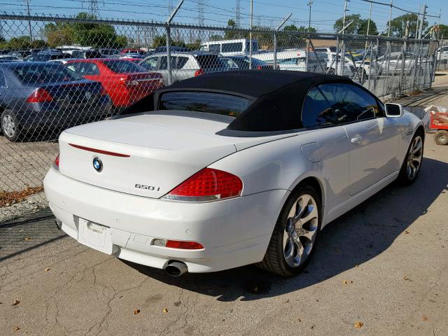 WBAEK13557CN83670 - 2007 BMW 650 I WHITE photo 4