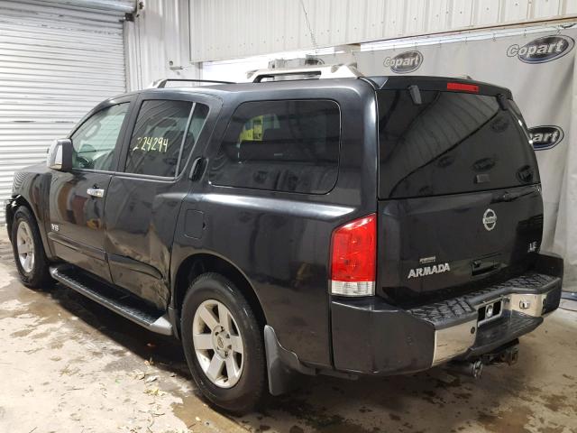 5N1AA08A35N723863 - 2005 NISSAN ARMADA SE BLACK photo 3