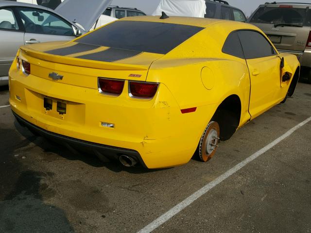 2G1FK1EJ9A9134954 - 2010 CHEVROLET CAMARO SS YELLOW photo 4