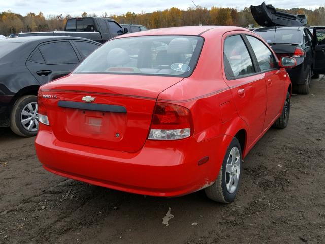 KL1TD52695B309906 - 2005 CHEVROLET AVEO BASE Qırmızı foto 4