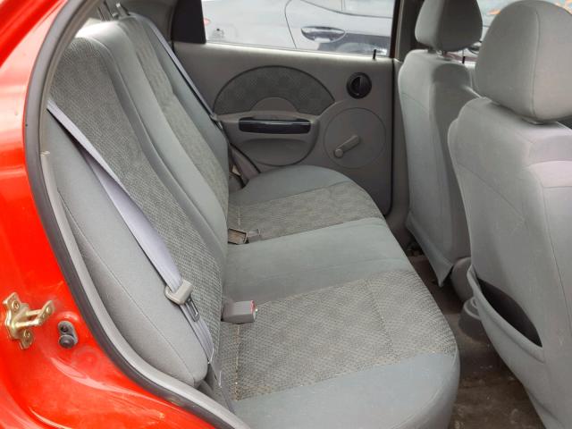 KL1TD52695B309906 - 2005 CHEVROLET AVEO BASE Qırmızı foto 6