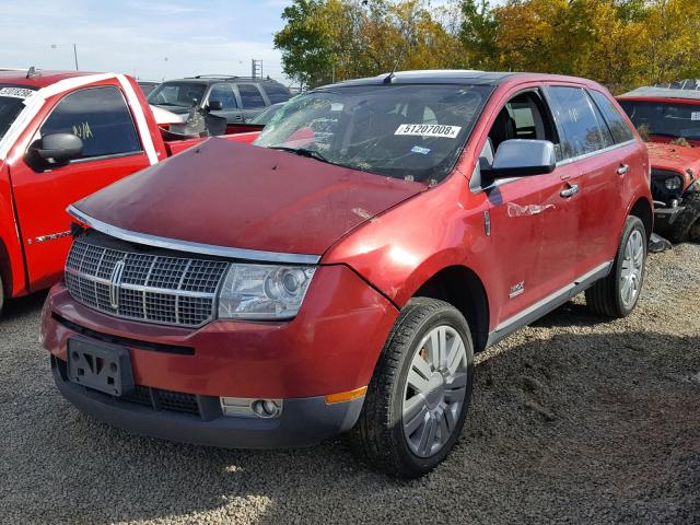 2LMDU68C38BJ23681 - 2008 LINCOLN MKX RED photo 2