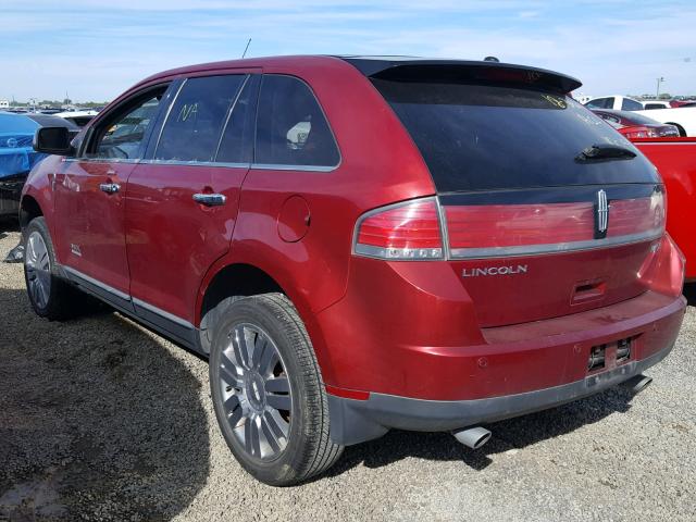 2LMDU68C38BJ23681 - 2008 LINCOLN MKX RED photo 3