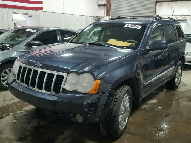 1J8HR58N38C216014 - 2008 JEEP GRAND CHER BLUE photo 2