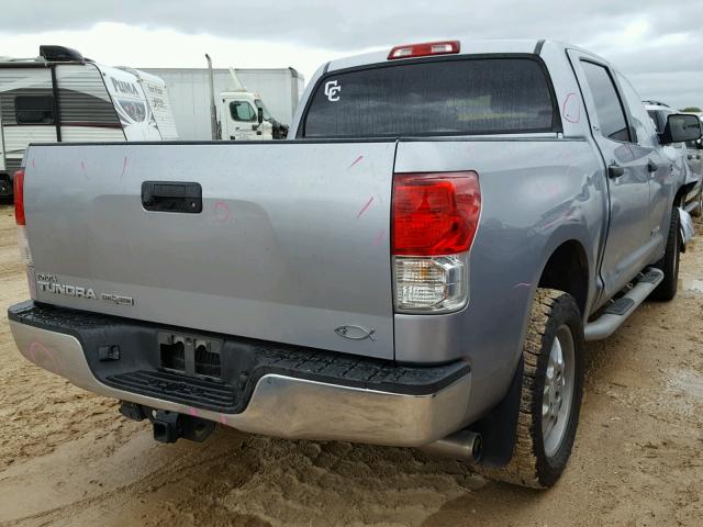 5TFEY5F12BX114538 - 2011 TOYOTA TUNDRA CRE SILVER photo 4