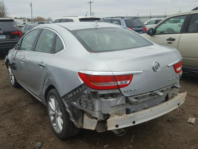 1G4PP5SK3C4169282 - 2012 BUICK VERANO SILVER photo 3