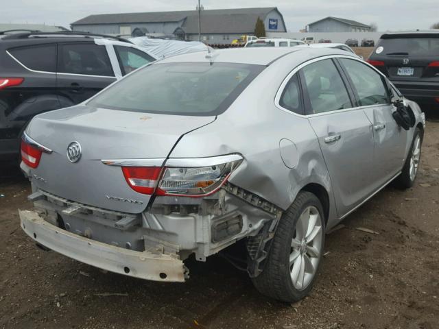 1G4PP5SK3C4169282 - 2012 BUICK VERANO SILVER photo 4