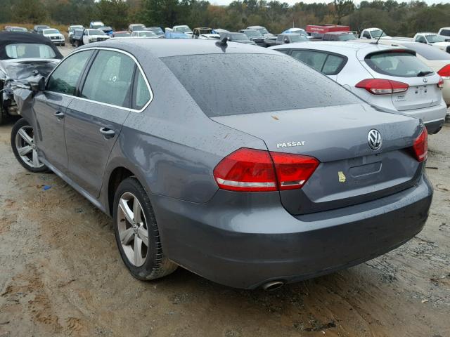 1VWBP7A39CC058744 - 2012 VOLKSWAGEN PASSAT SE GRAY photo 3