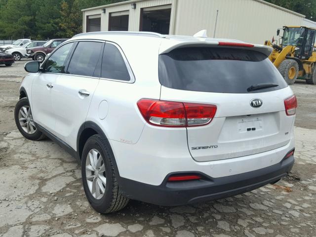 5XYPG4A33GG095071 - 2016 KIA SORENTO LX WHITE photo 3