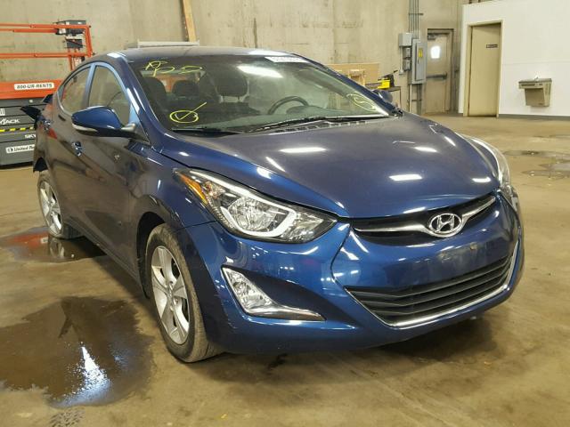 5NPDH4AE3GH719770 - 2016 HYUNDAI ELANTRA SE BLUE photo 1