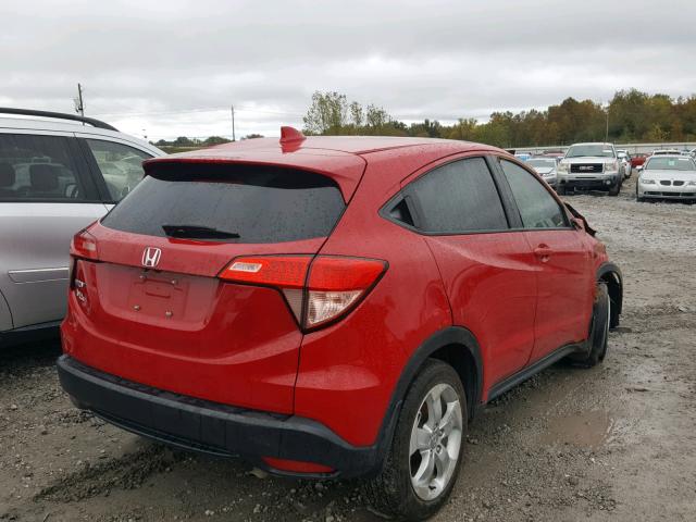 3CZRU5H58GM728711 - 2016 HONDA HR-V EX RED photo 4